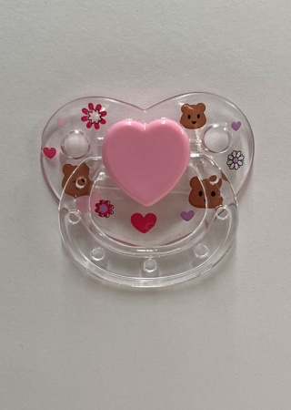 Pink Heart-Bear Pacifier