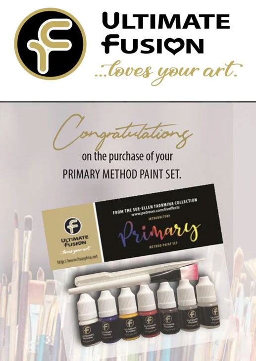 Ultimate Fusion ~ Primary Method Set by Sue-Ellen Toarmina With Kabuki Pouncer Brush