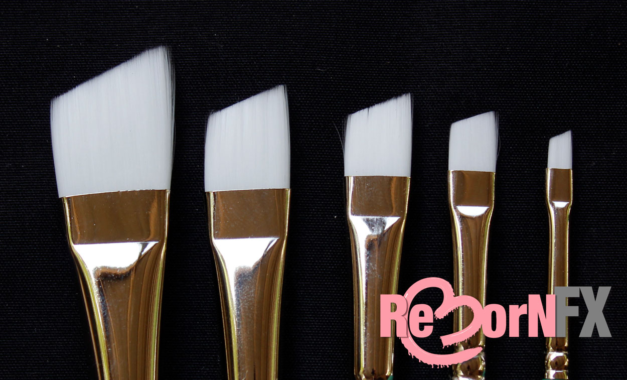 RebornFX 4 Piece Angle Brush Set