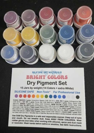 SAM Bright Colors ~ Dry Pigment Set ~ 15 Color Set