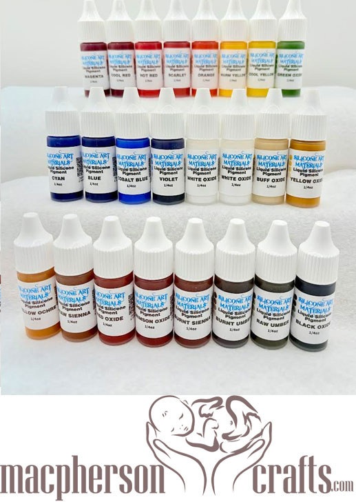 A Set SAM Liquid Silicone Pigment Set ~ Master Pigment ~ 23 Colors ~ 1/4OZ