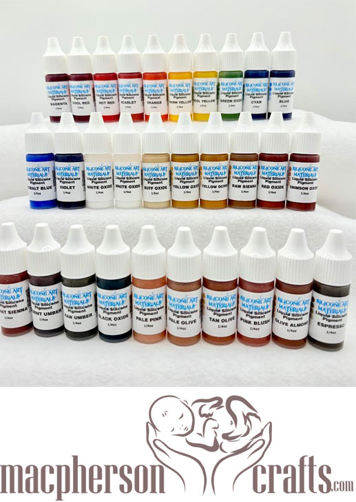 A Set SAM Liquid Silicone Pigment Set ~ Master Pigment ~ 29 Colors ~ 1/4 OZ