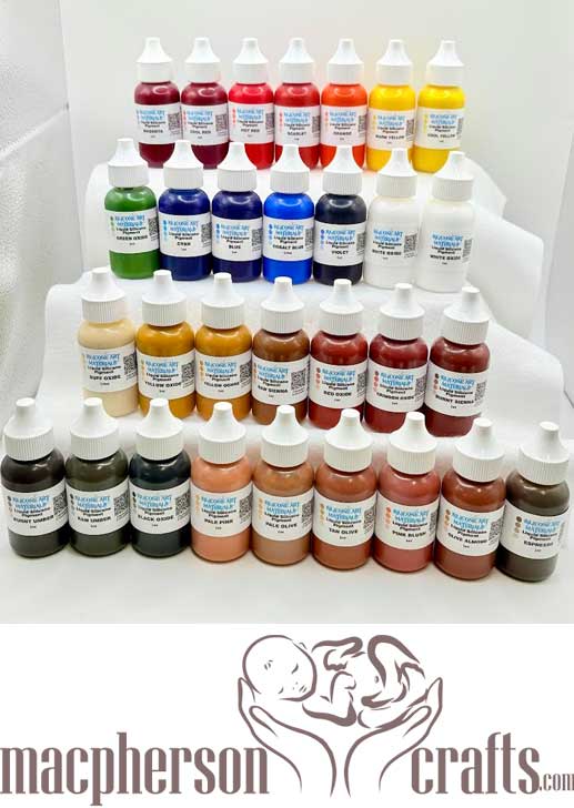 SAM Liquid Silicone Pigment Set ~ Master Pigment ~ 29 Colors ~ 1OZ