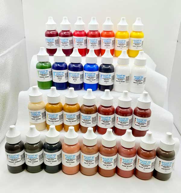 A Set SAM Liquid Silicone Pigment ~ Master Pigment ~ 29 Colors ~ 1OZ