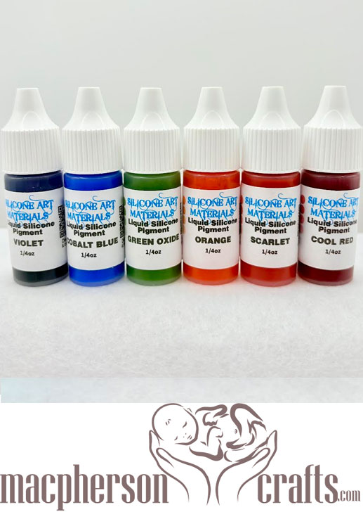 A Set SAM Liquid Silicone Pigments ~ Secondary ~ 6 Colors ~ 1/4OZ