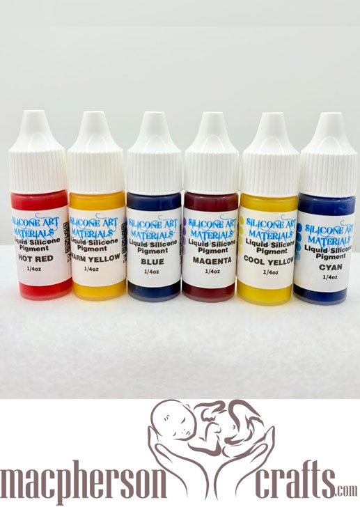 A Set SAM Liquid Silicone Pigment ~ Primary ~ 6 Colors ~ 1/4OZ