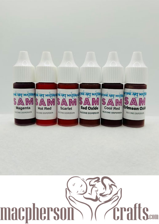 SAM Silicone Paint ~ 6 SAM Reds 1/4 OZ