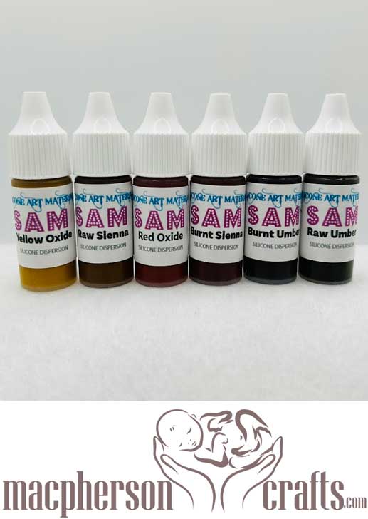 SAM Silicone Paint ~ Classic Earth Color ~ 6 Colors ~ 1/4 OZ Size