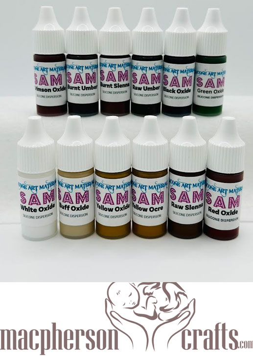 SAM Silicone Paint Set ~ Extended Earth Colors ~ 12 Colors