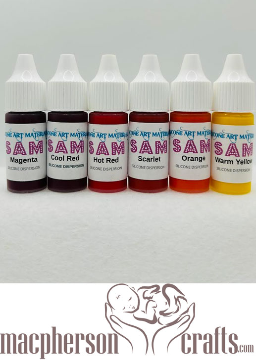 SAM Silicone Paint ~ Warm Color ~ 6 Colors ~ 1/4OZ