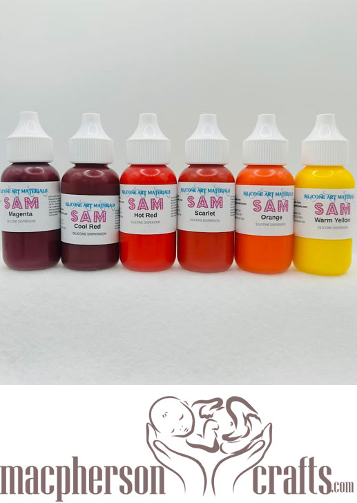 SAM Silicone Paint ~ Warm Color ~ 6 Colors ~ 1OZ