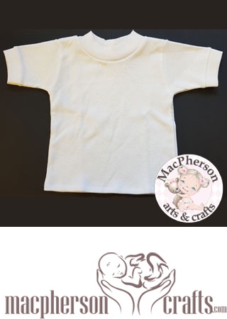 Ribbed Cuff Preemie T-Shirt ~ Off White