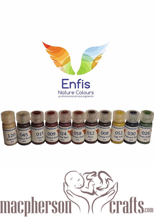 Silicone Pigments - Enfis Nature Colours 11 colour pigment trial kit