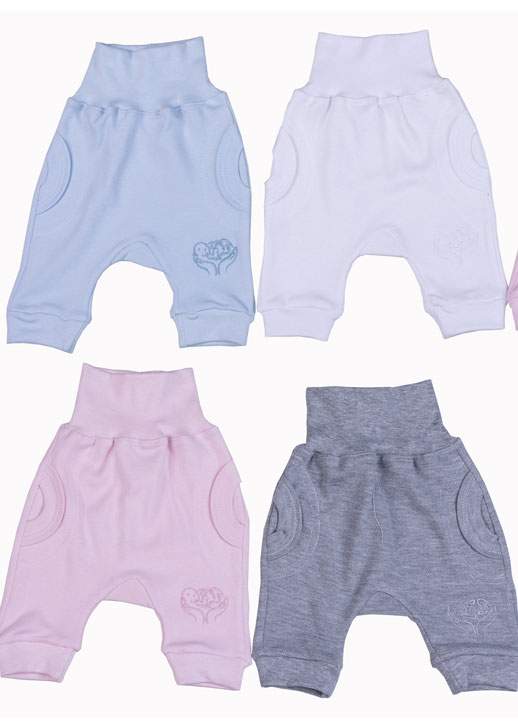 A Micro Preemie Slouch Pocket Pants ~ White