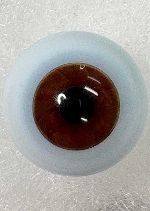 18mm Ultra Newborn Glass Eyes ~ Chocolate Brown