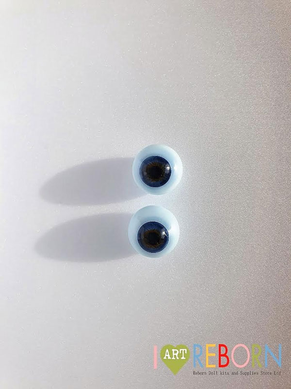 18mm Ultra Newborn Glass Eyes Dark Blue