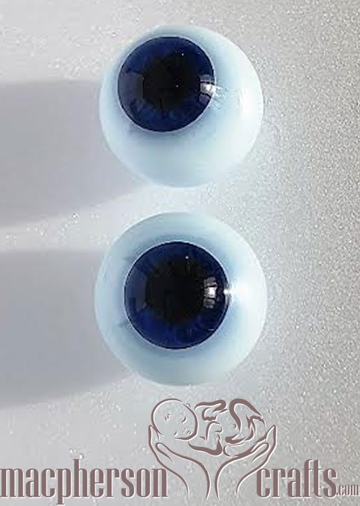 22mm Ultra Newborn Glass Eyes ~ Night Blue 