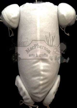 26 Inch White Body ~ 3/4 Arms ~ Full Side Legs (Jointed) 