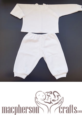 White 3 Snap T-shirt and Pants Set ~ Preemie