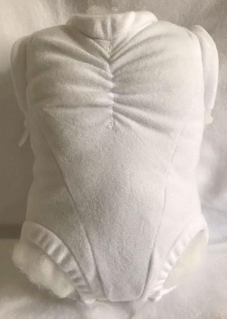 16 Inch White Doe Suede Multi Panel Body ~ Full Arms, Full Front Legs ~No Joints