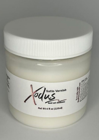 Xodus Heat Set Paints~Satin Varnish~4 OZ ~  NEW Formula