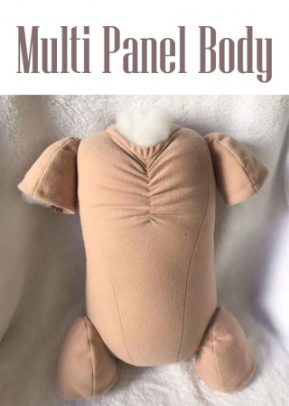 24 Inch Flesh Doe Suede Multi Panel Body ~3/4 Arms Jointed, 3/4 Legs Jointed