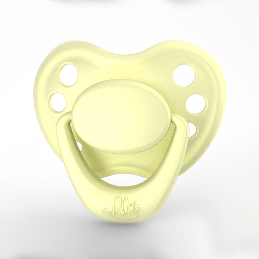 Honeybug Sweetheart PacifiersFrosted Yellow