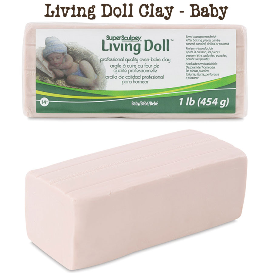 Super Sculpey Living Doll Clay, 1 lb Baby ZSLD-4 –