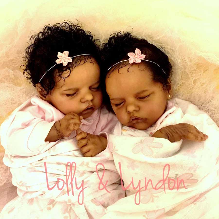 silicone baby girl twins